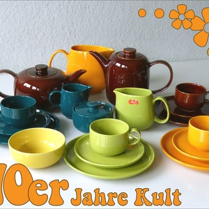 Colorful Melitta crockery from the 70s