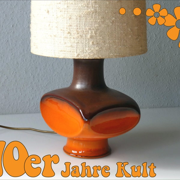 Stylish table lamp from the 70s made of ceramic