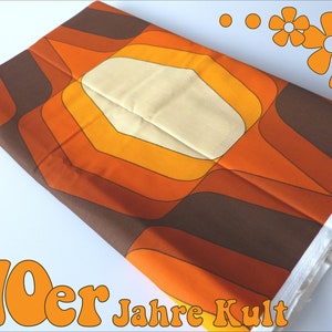 Poppy 70s fabric 515 x 116 cm in orange