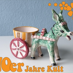ceramic flowerpot with donkey