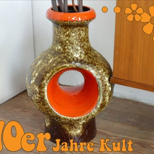 XL Fat Lava hole vase from the 70s