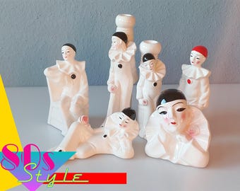 1 of 6 great Pierrot ceramic figures