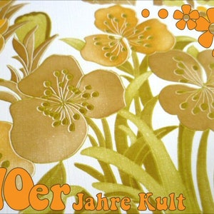 1 rotolo di carta da parati floreale originale degli anni '70