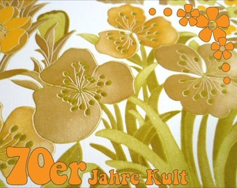 Original florale Tapete der 70er