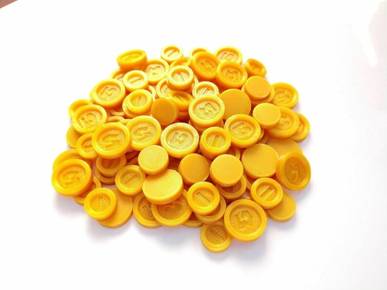 Monopoly Gamer Board Game Coins 100 Coins Total FREE Etsy