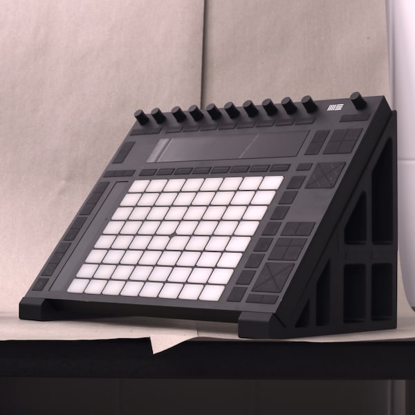 Stand for Ableton Push 2 in colour matte black - 45 degrees on the photos