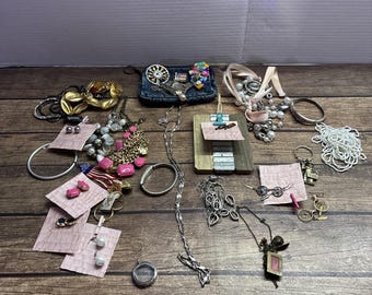 junk drawer jewelry lot beads watches.parts pieces.craft lot