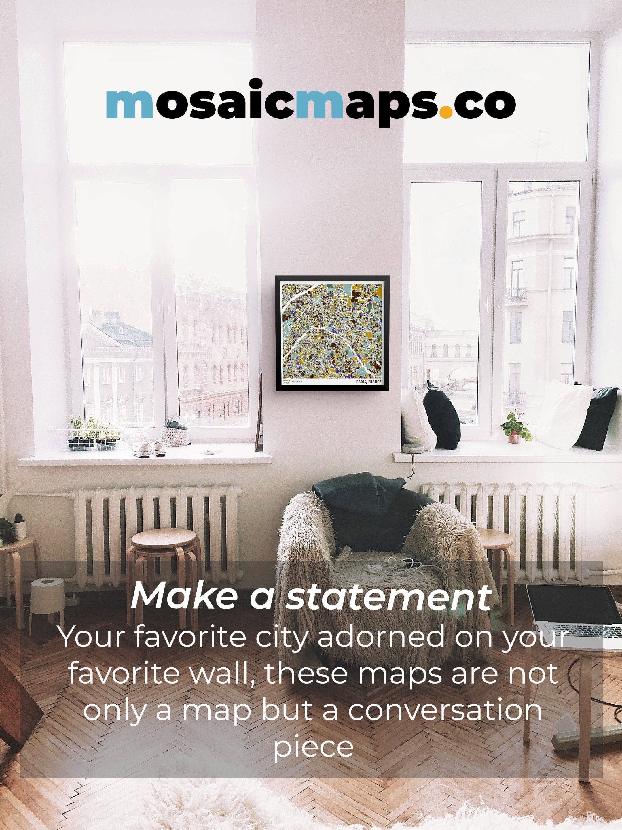 Queens NYC Mosaic Map Instant Download, NYC Map Art, Digital Download 