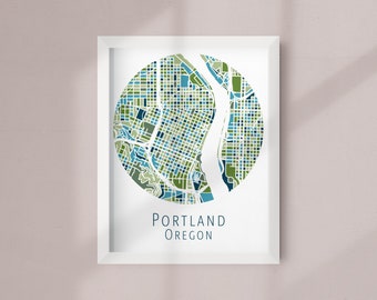 Portland Oregon Map | Portland Poster | Portland Wall Art | Portland Map Poster | Portland Digital Poster | Digital Print