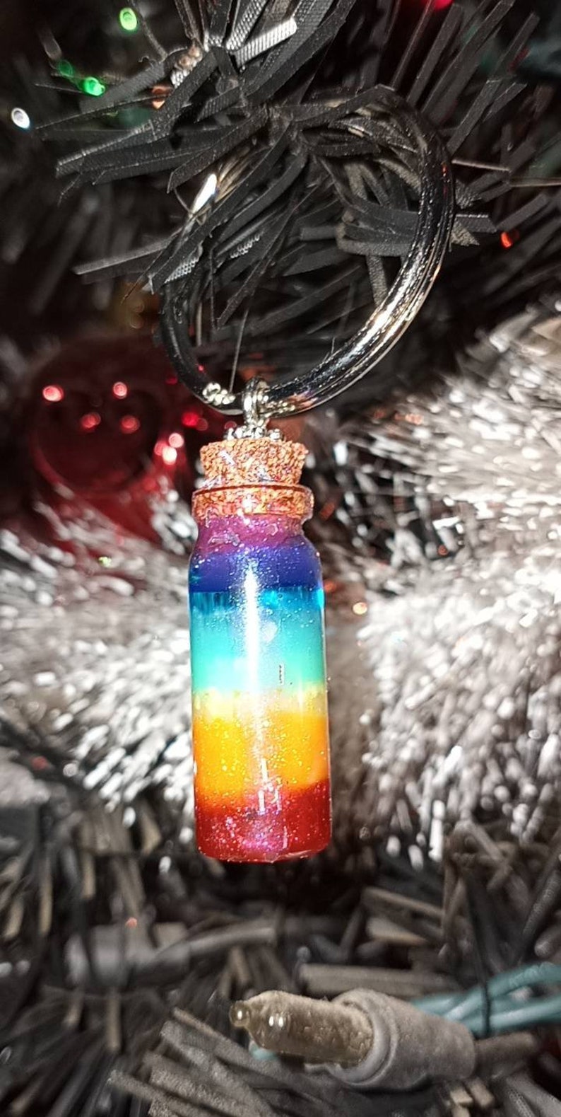 Rainbow in a Bottle Keychain