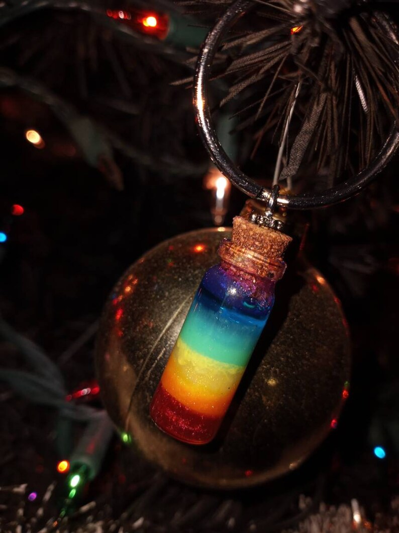 Rainbow in a Bottle Keychain