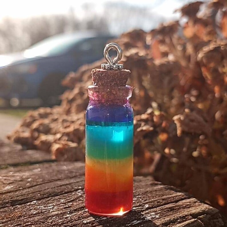 Rainbow in a Bottle Keychain