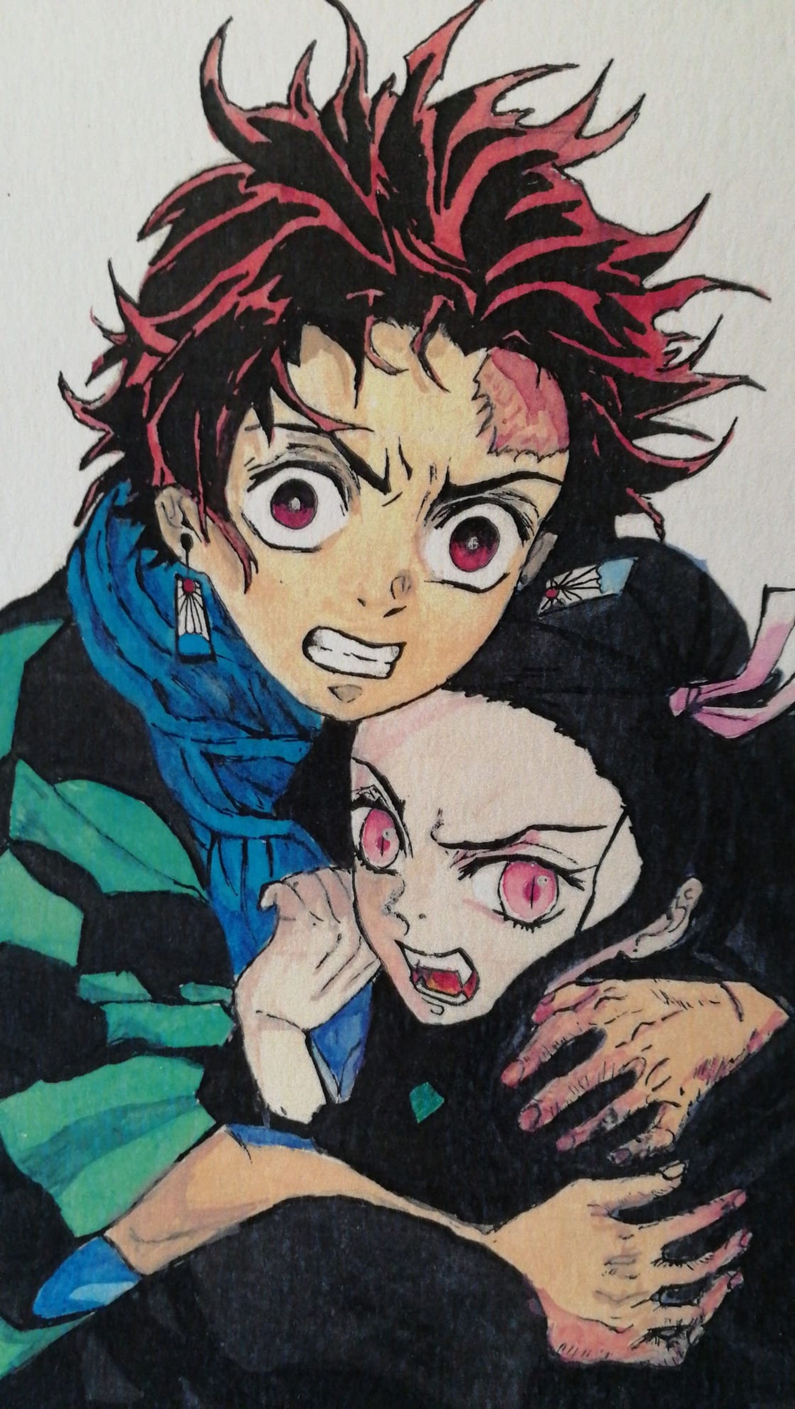 PRINT TANJIRO & NEZUKO Demon Slayer. Kimetsu no Yaiba. | Etsy