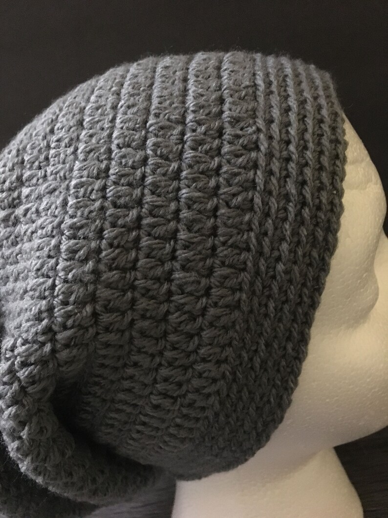 Gray Handmade SlouchieBeanie