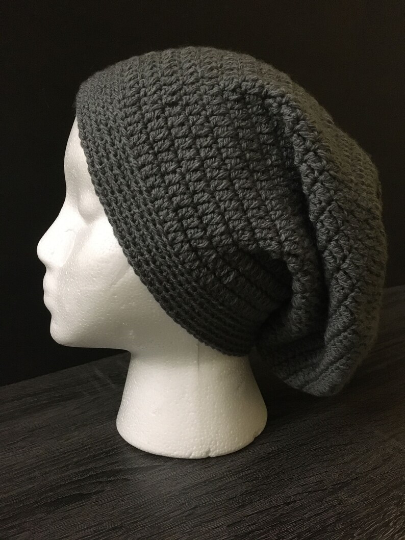 Gray Handmade SlouchieBeanie