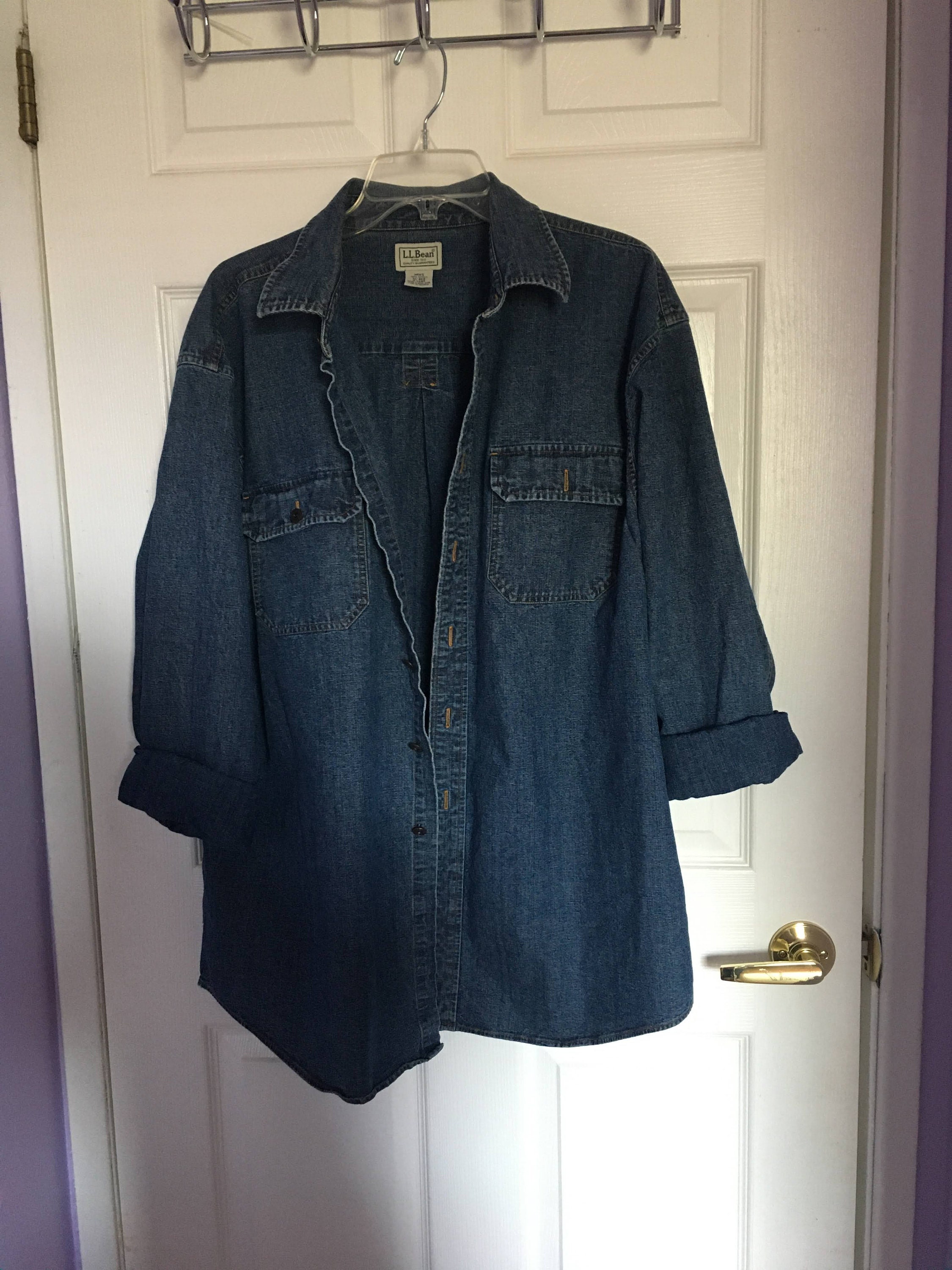 Men's XL L.L. Bean Denim Shirt Etsy