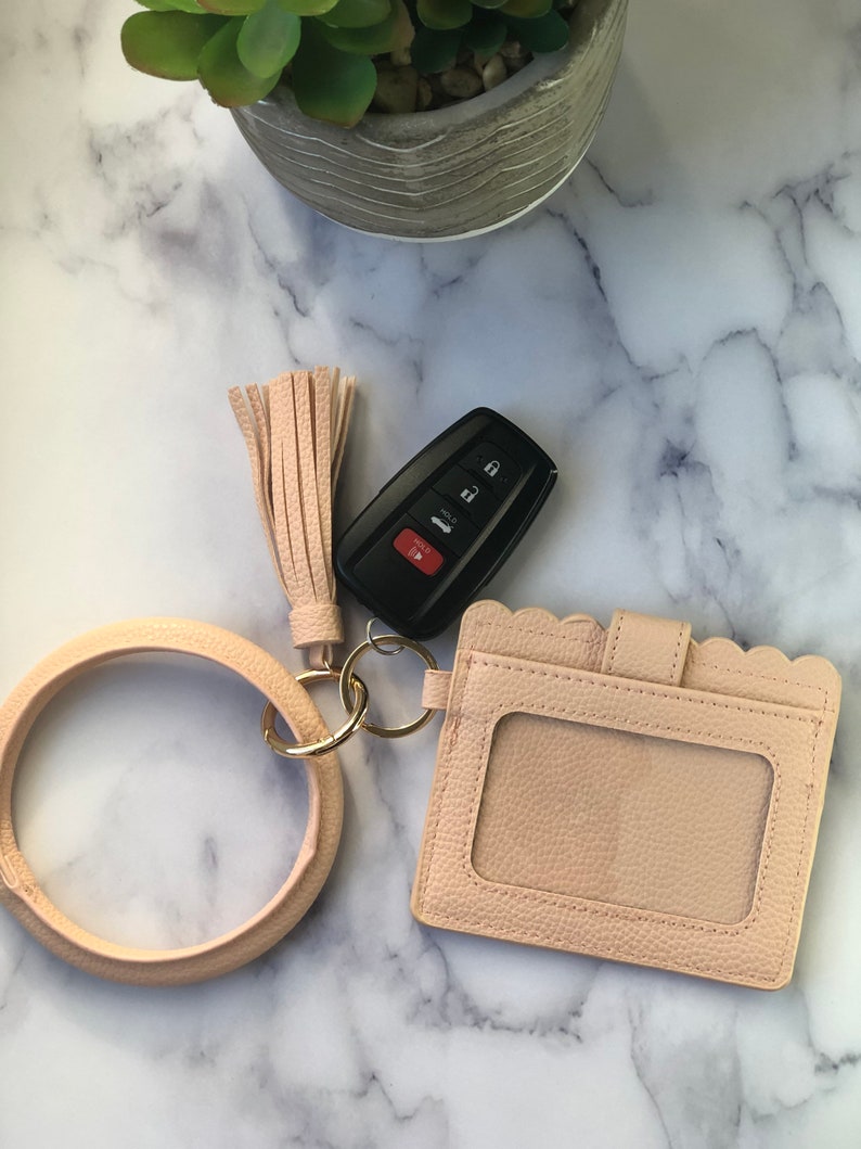 Keychain Bracelet Wallet for Women ID Credit Card Holder Etsy