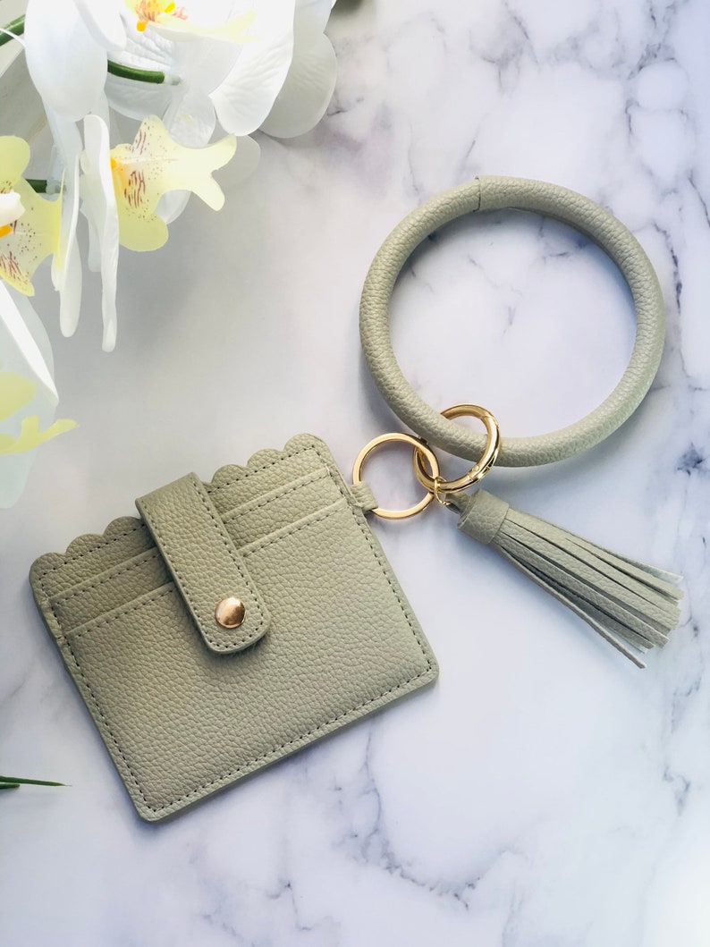 Keychain Bracelet Wallet for Women ID Credit Card Holder Etsy