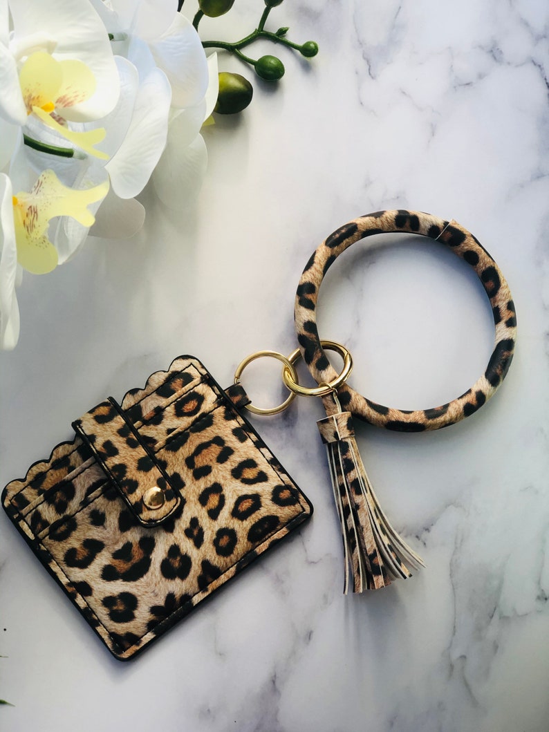 Keychain Bracelet Wallet for Women ID Credit Card Holder Etsy