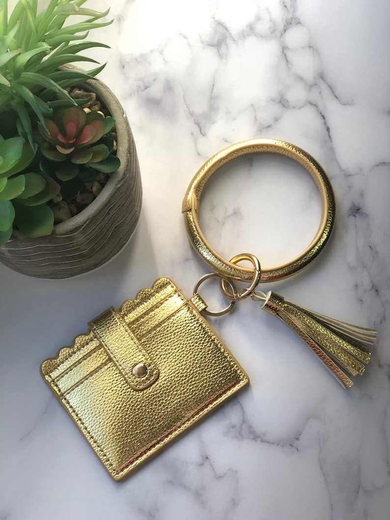 Keychain Bracelet Wallet for Women ID Credit Card Holder Etsy