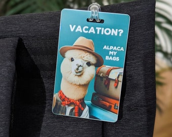 Alpaca My Bags Luggage Tag, Custom Bag Tag, Alpaca Cute suitcase tag, Kids Travel Accessories, Funny Luggage Tag, Family Luggage Tags, Llama