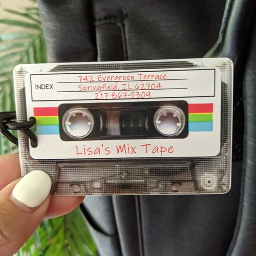 Mix Tape Luggage Tag Retro Cassette Tape Bag Tag Funny Etsy