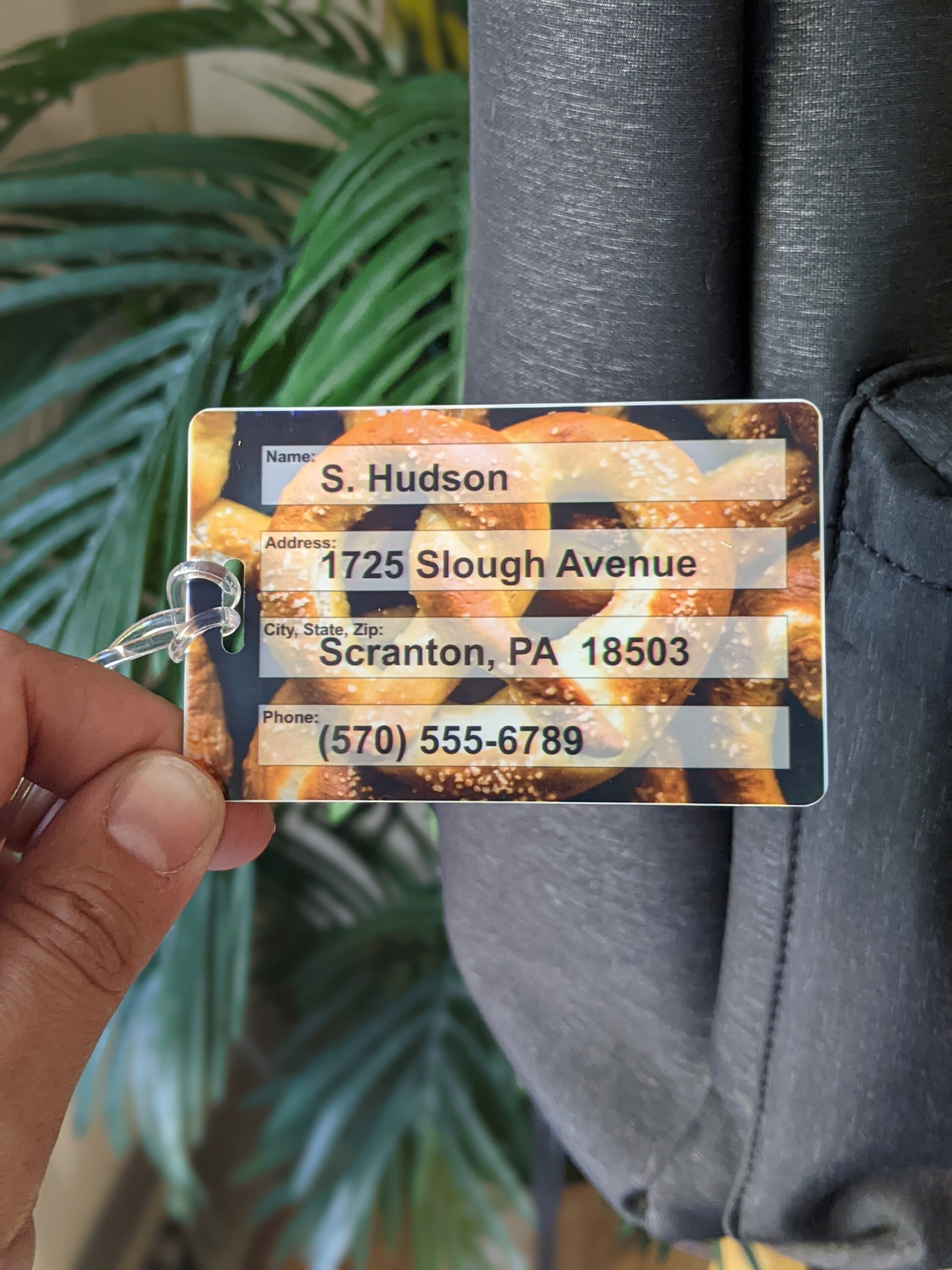 The Office LUGGAGE TAG Personalized Custom Bag Tag Stanley Etsy