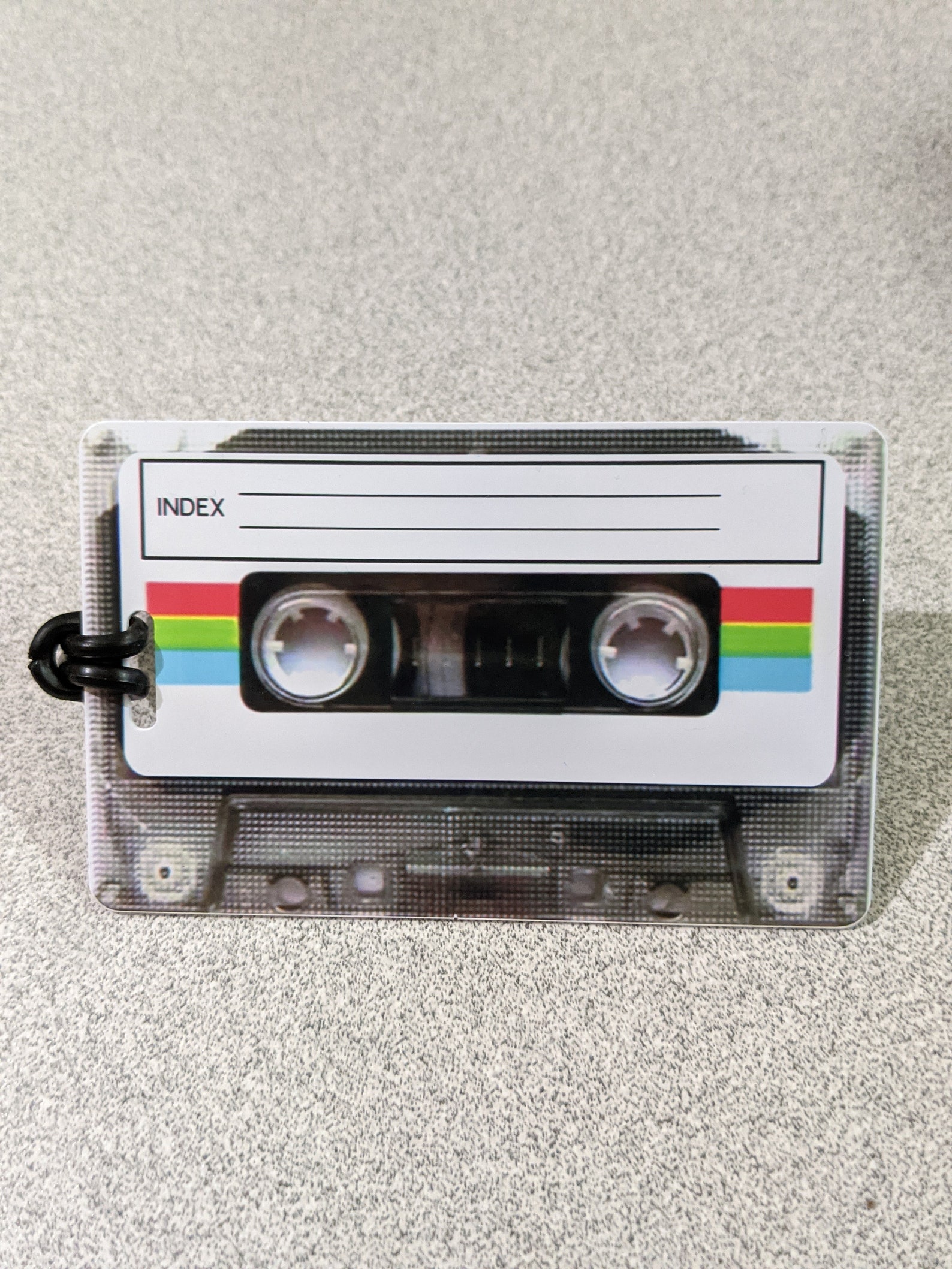 Retro Cassette Personalized Luggage Tag, Unique Bag Tag, Custom Mix