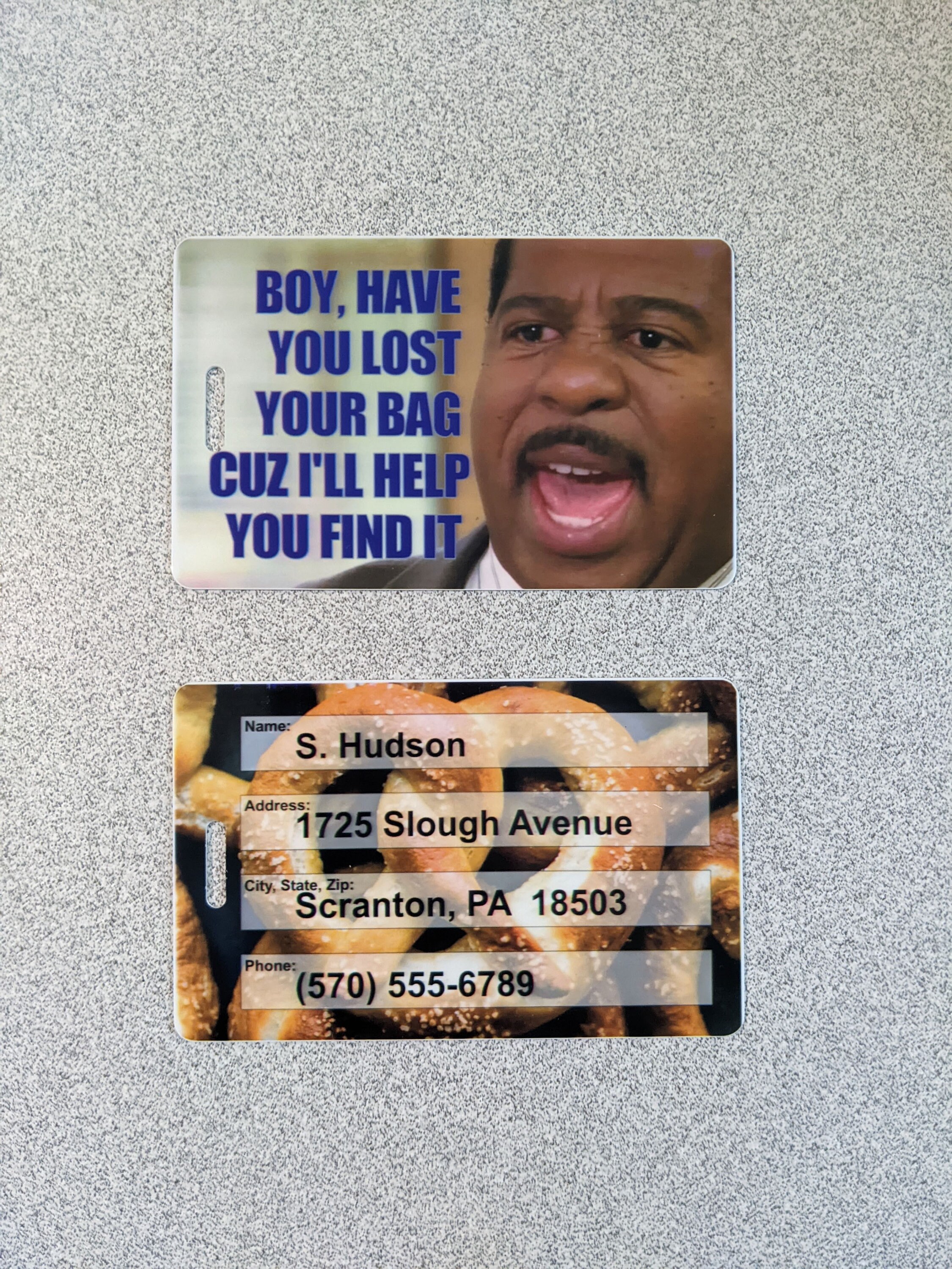 The Office LUGGAGE TAG Personalized Custom Bag Tag Stanley Etsy