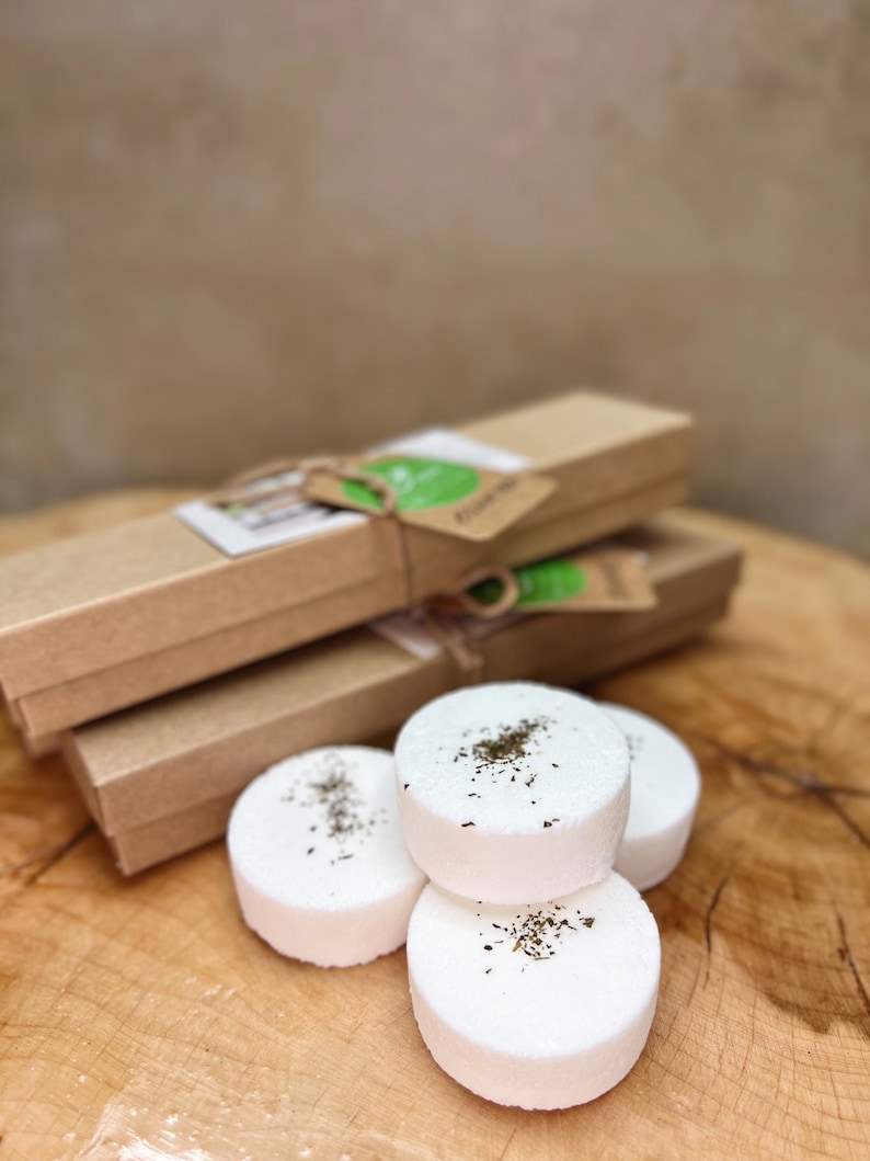Shower Steamers / Aromatherapy Shower Bombs / Natural Handmade Shower Steamers / Shower Fizzies / Shower Steamer Gift Set / Aromatherapy PeppermintEucalyptus