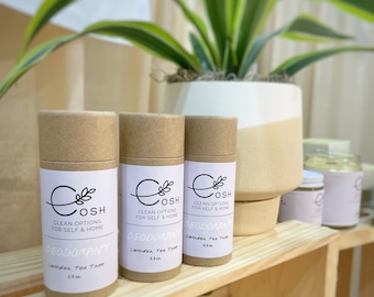 Natural Deodorant - Natural Deodorant in Eco Friendly Tube - Aluminum Free Deodorant - Chemical Free Deodorant - Zero Waste Deodorant