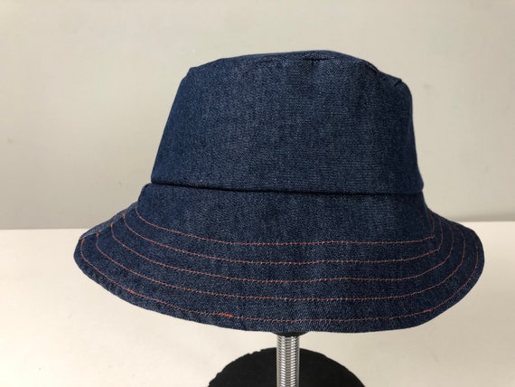 Stretch Denim Reversible Bucket Hat of Detroit Tigers Fabric