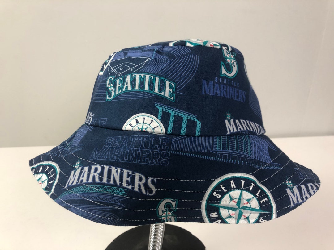 Stretch Denim Reversible Bucket Hat of Seattle Mariners