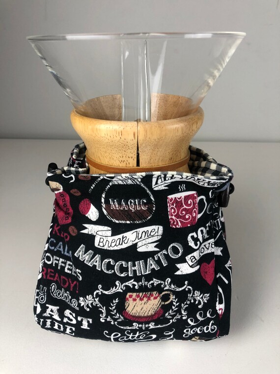 Handcrafted Thermal Warming Cozy for Chemex Pour Over Coffee Pot