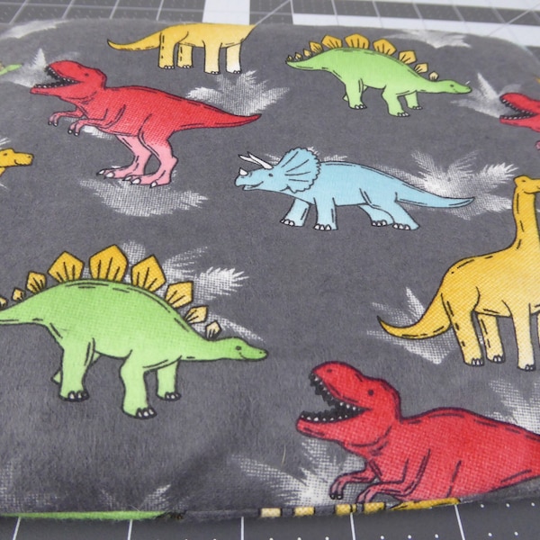 Dinosaurs T-Rex Stegosaurus Triceratops Soft Flannel Cotton w/ Lavender Rice Bag Hot Pack Cold Therapy Comfort Heatpack