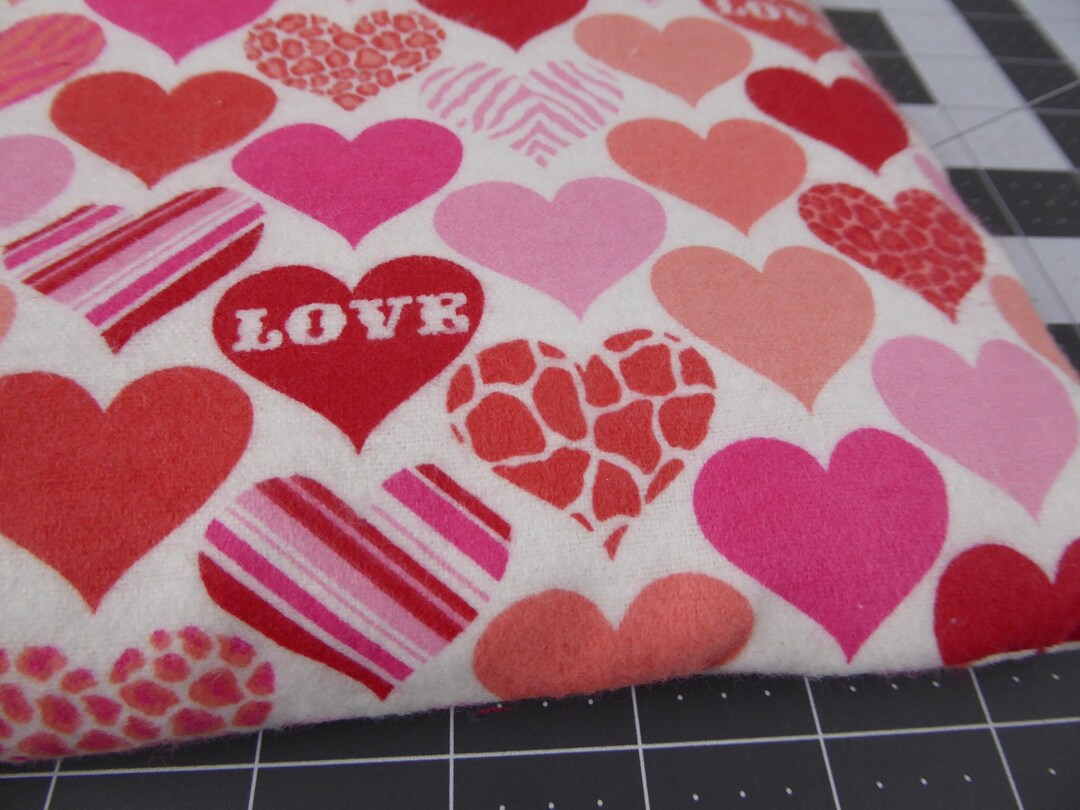 Love Hearts Flannel Rice Bag: Aromatherapy Hot Cold Pack - Etsy