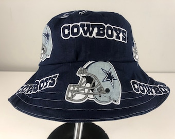 Stretch Denim Reversible Bucket Hat of Dallas Cowboys Fabric
