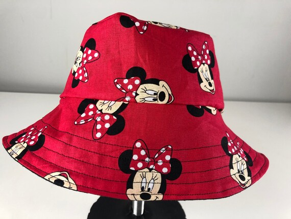 Cotton and Linen Reversible Handmade Bucket Hat Polka Dot 
