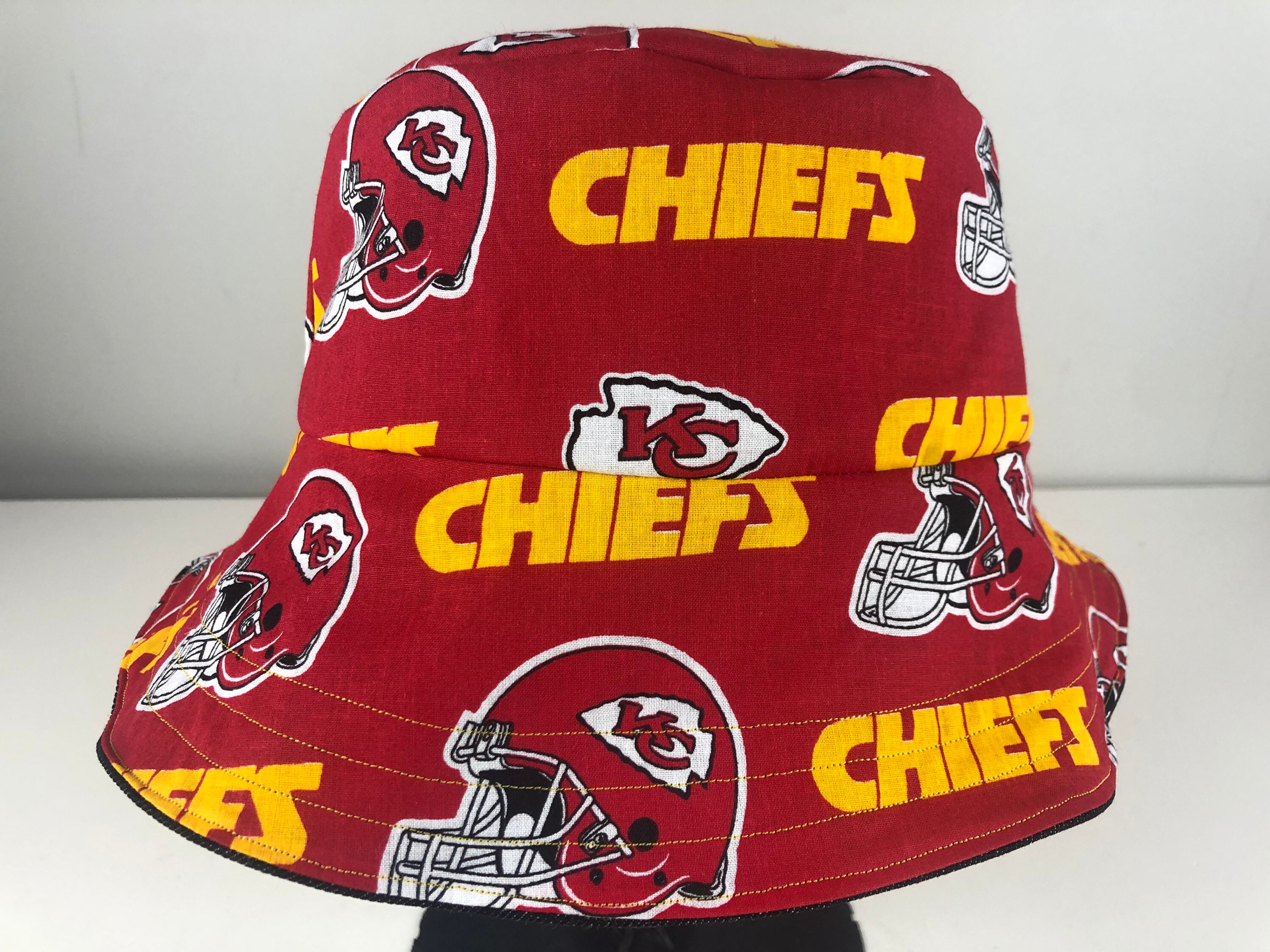 Camo Denim Reversible Bucket Hat of Kansas City Chiefs  display picture 3