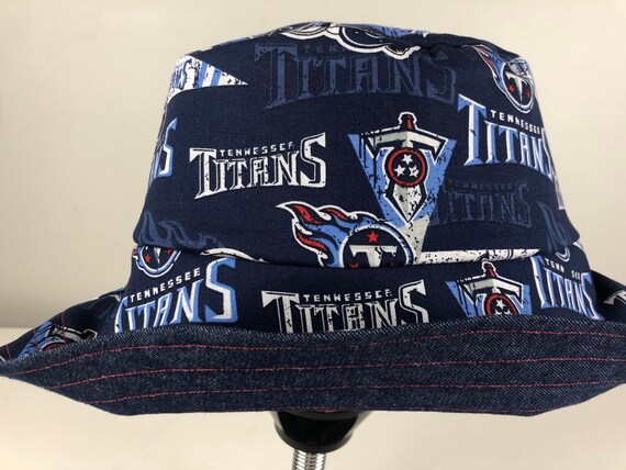 Stretch Denim Reversible Bucket Hat of Tennessee Titans