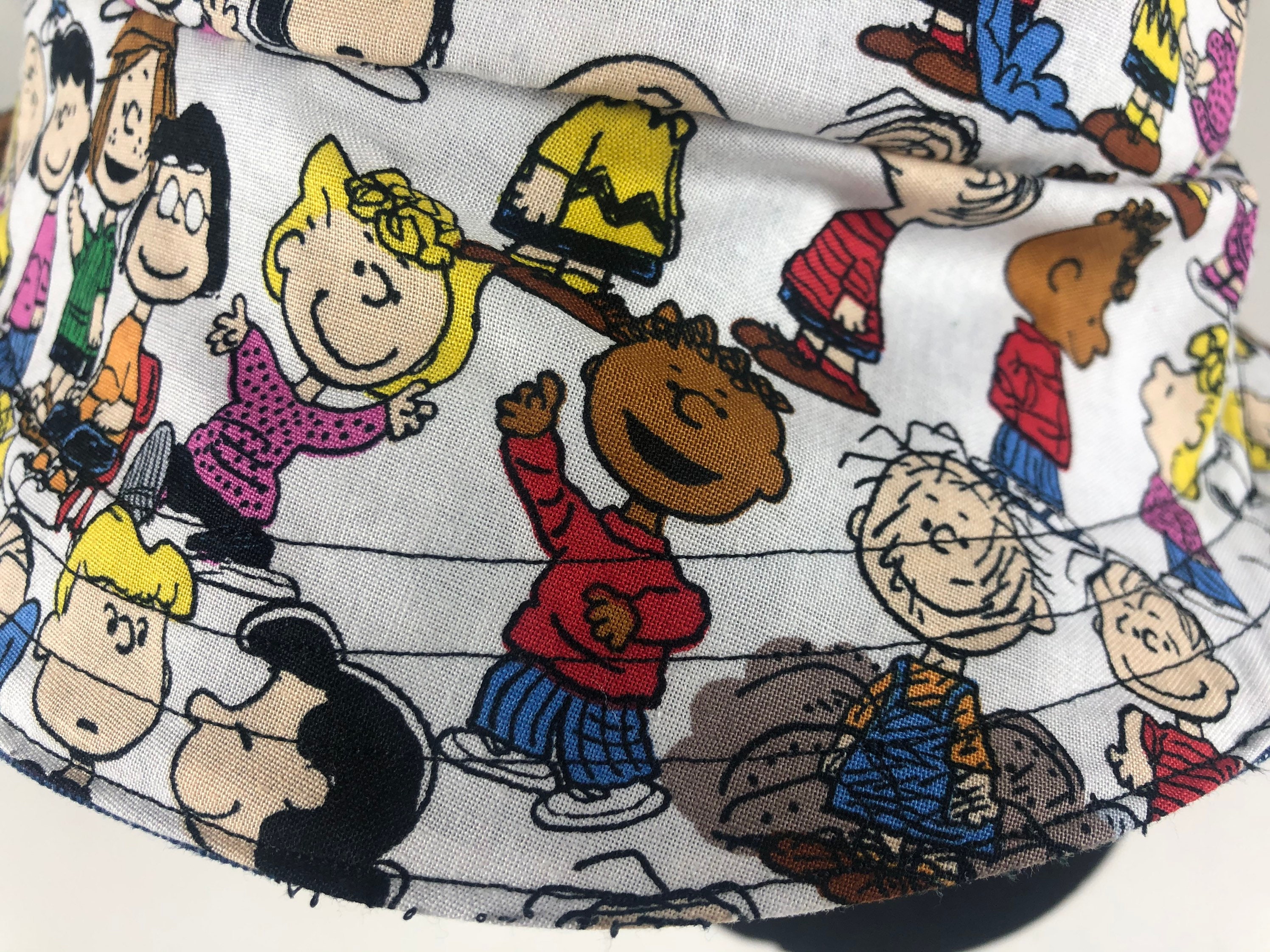 Peanuts Gang Bucket Hat: Reversible Cotton Denim, Charlie 
