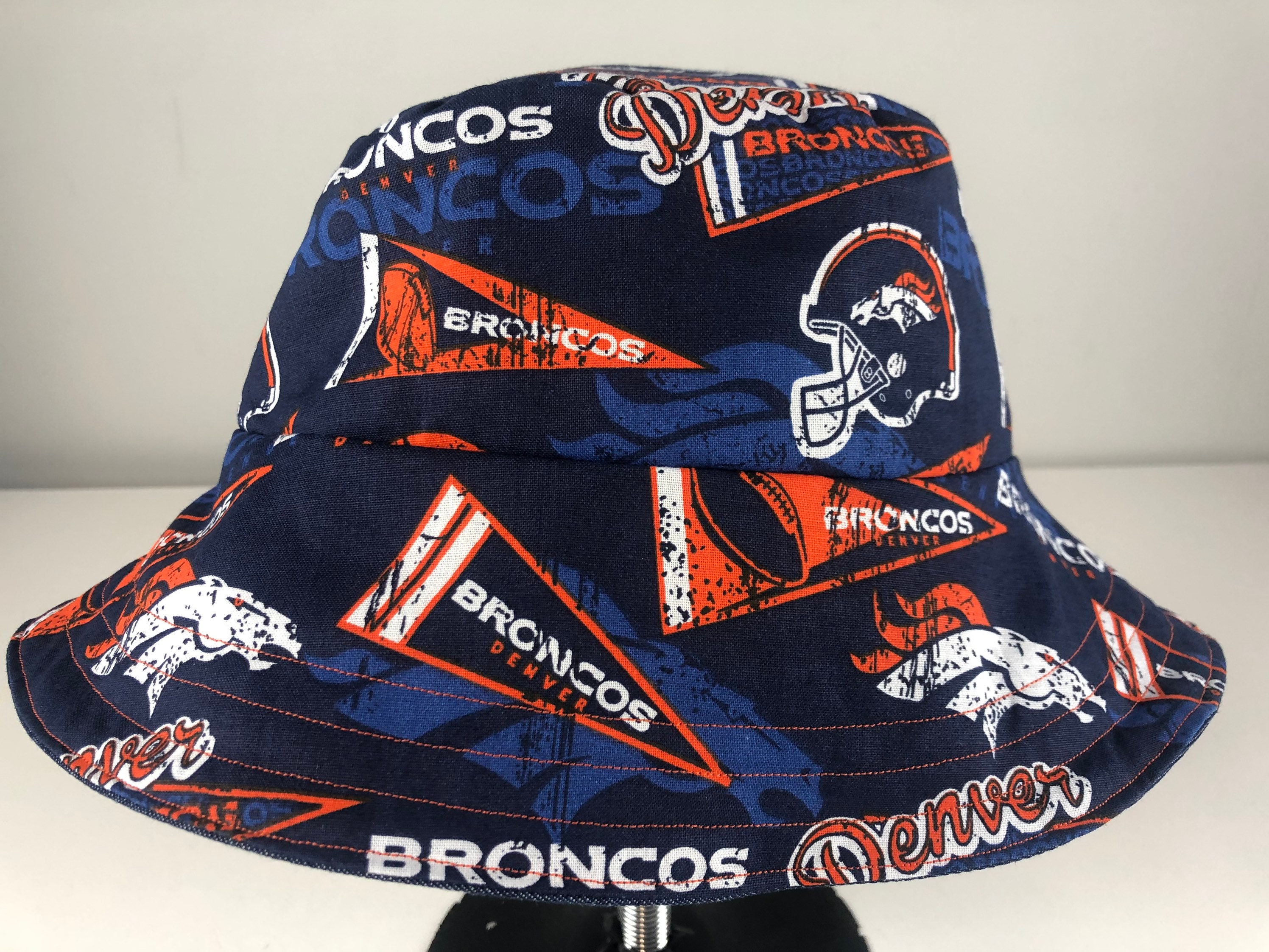 Stretch Denim Reversible Bucket Hat of Denver Broncos Mile 
