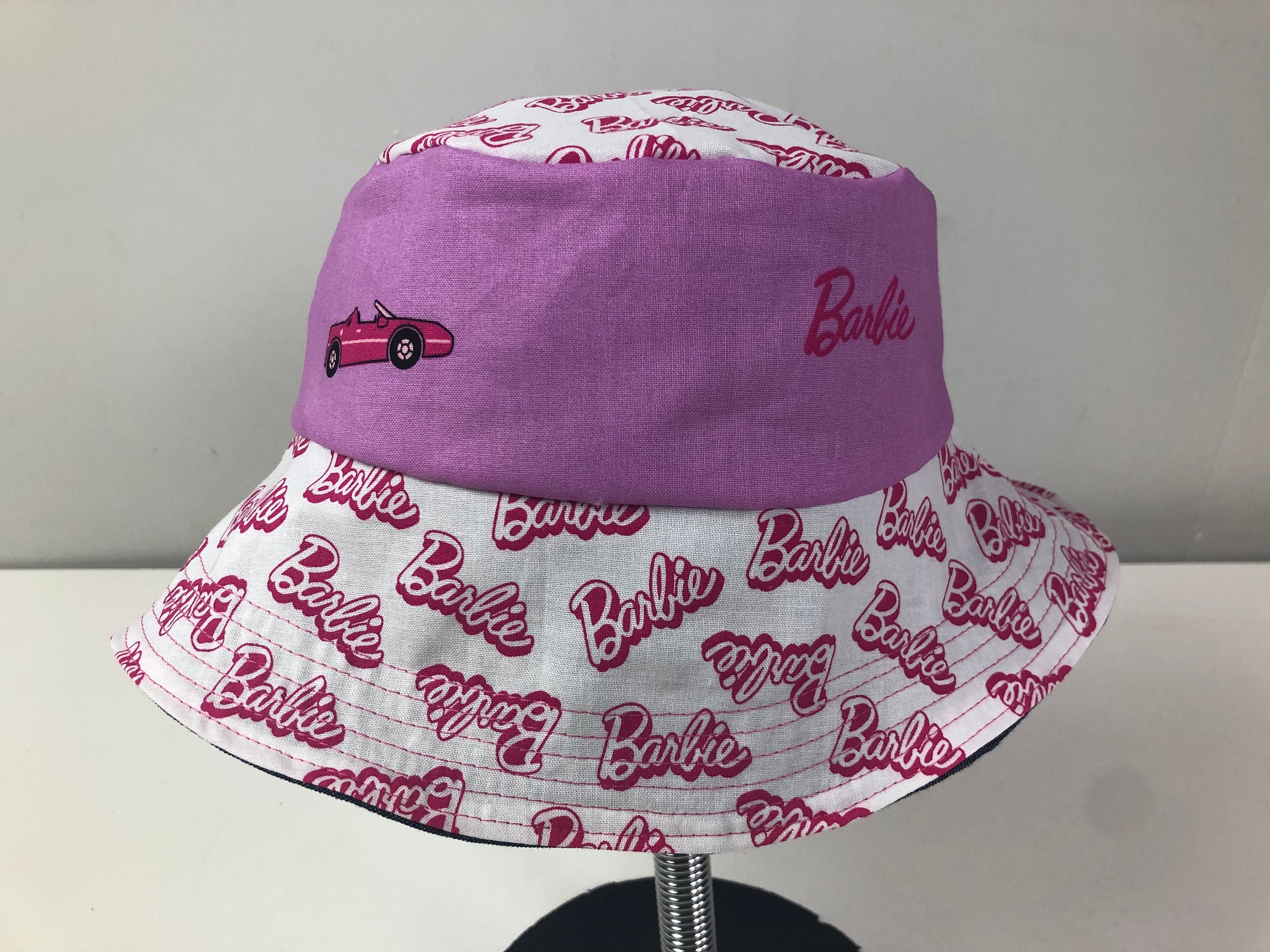 Reversible Bucket Hat of Barbie Fabric Design and Stretch  display picture 2