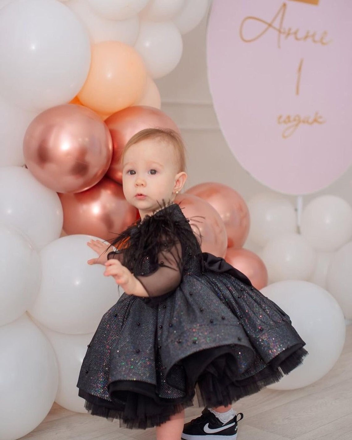Black Baby Girl Dress Special Occasion1st Birthday Dress Etsy