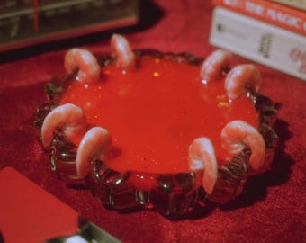 Shrimp Cocktail inspirierter Glasaschenbecher