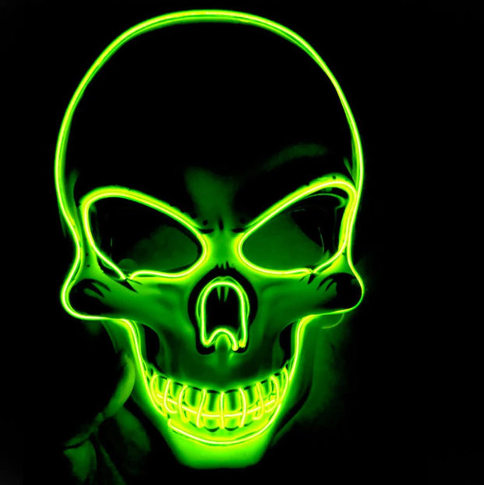 Halloween Skeleton Led Mask Etsy