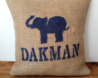 Cushion cover "DAKMAN" burlap, bag of recycled coffee from Vietnam, 45X45cm / 40X60cm