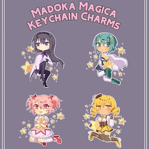 Madoka Magica Stars 3.5” Acrylic Keychain Charms