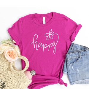 Choose Happy Shirt, Happy T-shirt, Womens Shirt, Happy Shirt, Positive Tee, Inspirational Shirt, Happiness Shirt