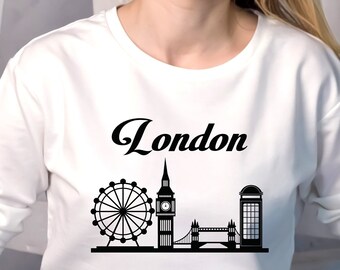 London Long Sleeve Tee, London T-Shirt, London Tee